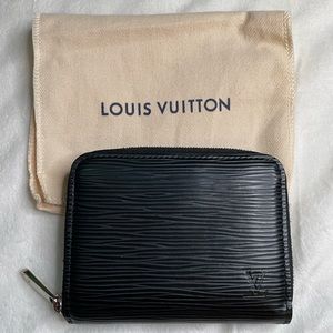 Louis Vuitton Black Epi Zippy Card Case Wallet 🖤
